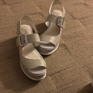 Jeffrey Campbell Cream Wedges